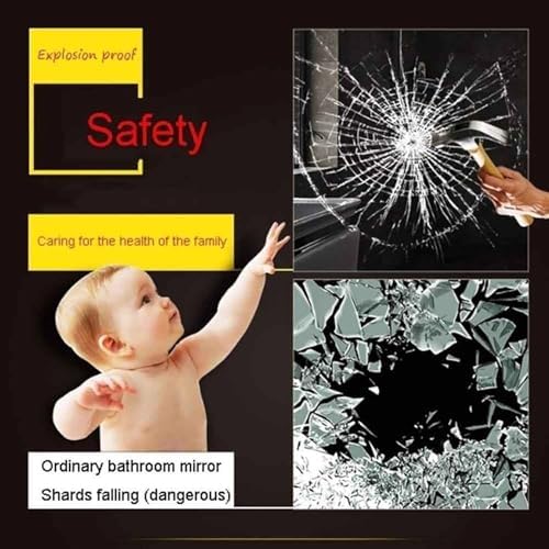 Dimmable Smart Anti-Fog Bathroom Mirror with LED Lights, Touch Switch, Half Circle Design, 35x24in & 39x28in (Right Cut) – Perfect for Modern Bathrooms