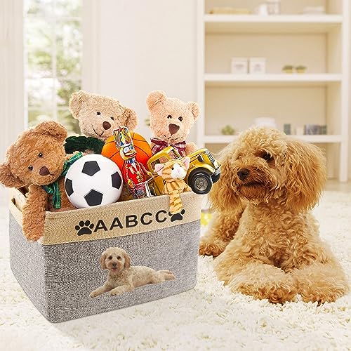 Buaodam Personalisiert Spielzeug Aufbewahrungsbox mit Personalisiertem Haustiernamen oder Wunschtext,für Organisation Katzen und Hundekleidung,Spielzeug