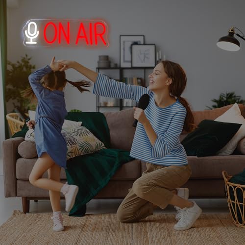 Image of On Air Neon Sign LED Light for Live Streaming, Recording Studio, Bedroom, and Game Room Wall Decor, Vibrant LED Neon for Content Creators, Gamers, and Broadcasters