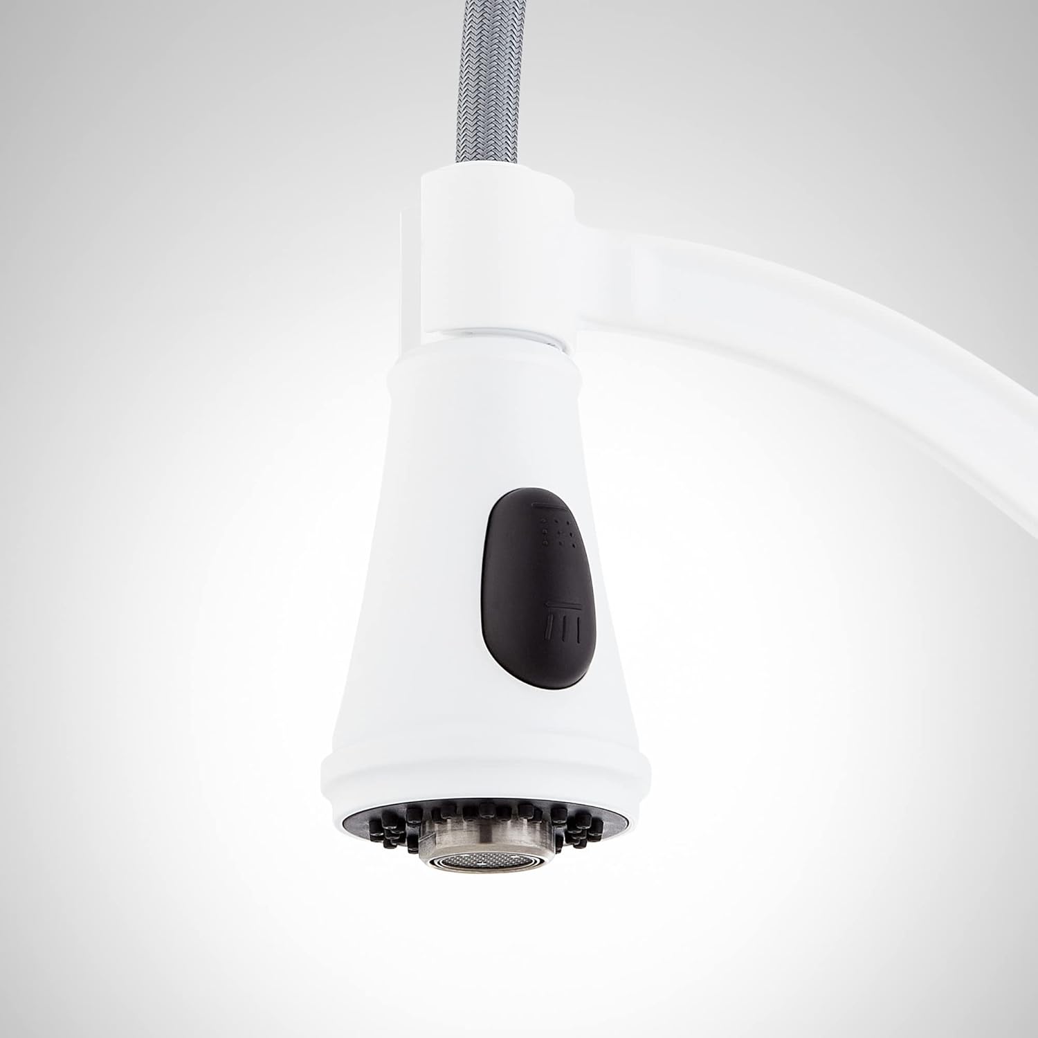 Signature Hardware 950738 Caribana 1.75 GPM Single Handle Kitchen Faucet - Stainless Steel/Matte White