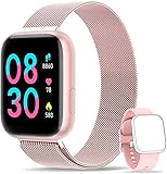 ⌚Gesundheitsüberwachung: Fitness Smartwatch Integrierte fortschrittliche Sensortechnologie kann Ihre Schlafqualität schützen, indem Tiefschlaf, leichter Schlaf, Schlaf und Weckzeit aufgezeichnet werden. Fitness Armband unterstützt die 24-Stunden-Überwachung von Herzfrequenz, Blutdruckmessung und Pulsoximeter. Fitnessuhr kann Ihnen helfen, Ihre Gesundheit zu verstehen und einen gesunden Lebensstil zu entwickeln.