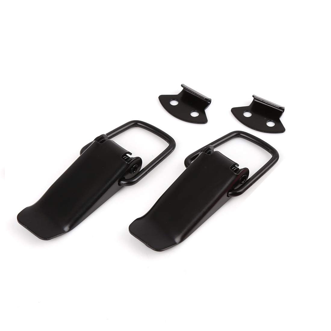 sourcing map Caja de herramientas para caja de aviación de 3,5" con pestillo extraíble de metal negro, 2 uds.