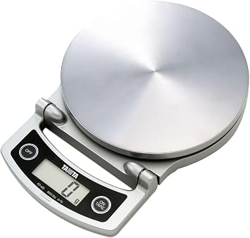 Tanita KD-400 Digital Kitchen Scales 5kg   Stainless Steel Kitchen Weighing Scales, Compact Foldable Food Weighing Scales for Cooking & Baking, Kitchen Essentials, Silver