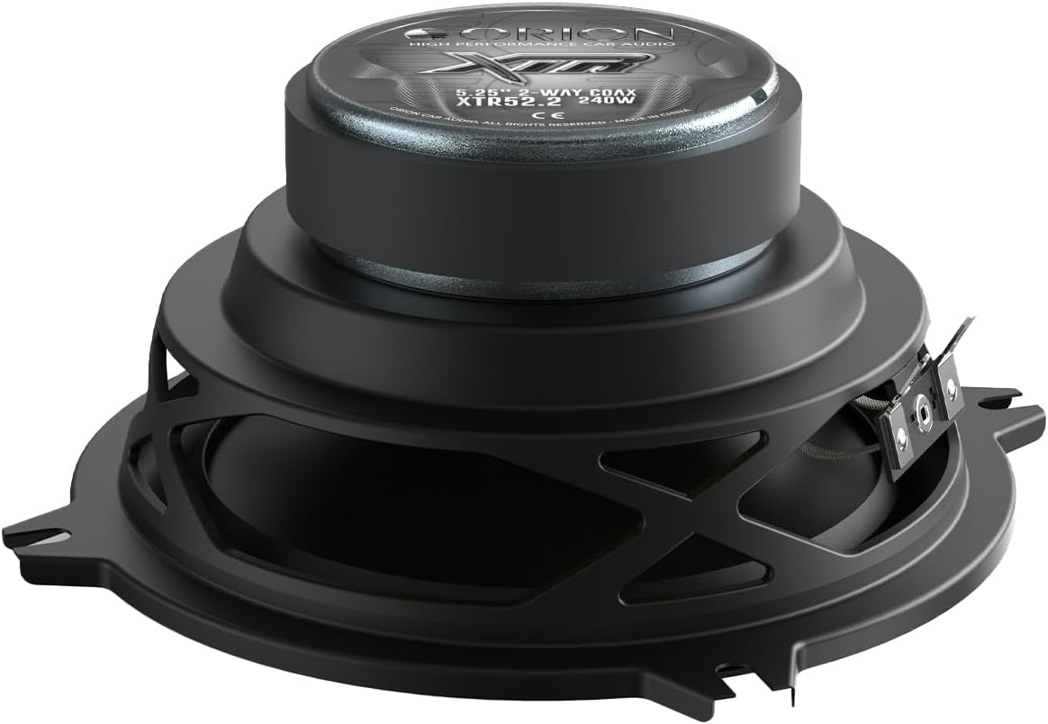 ORION XTR Series XTR52.2 2-Way Coaxial Car Audio Speakers - 5.25”, Full Range, Enhanced Bass Response, 240W, 4 Ohms, Easy Installation, Polypropylene Cone W/Butyl Rubber Surround (Pair)