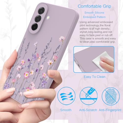 SOPROCAS for Samsung Galaxy A37 5G Case,Cute Floral Design for Women Girls,Soft Slim Drop Protection Flowers Silicone Phone Cover with Shockproof Anti-Scratch Microfiber Lining,Colorful Flower by SOPROCAS - Used condition - Image 3