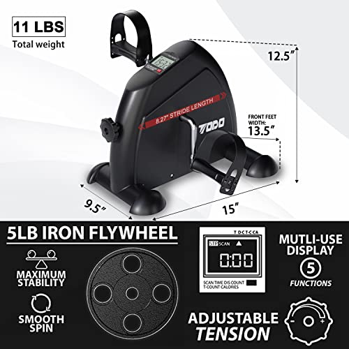 Image of TODO Mini Exercise Bike Pedal Exerciser Foot Peddler Portable Therapy Bicycle with Digital Monitor