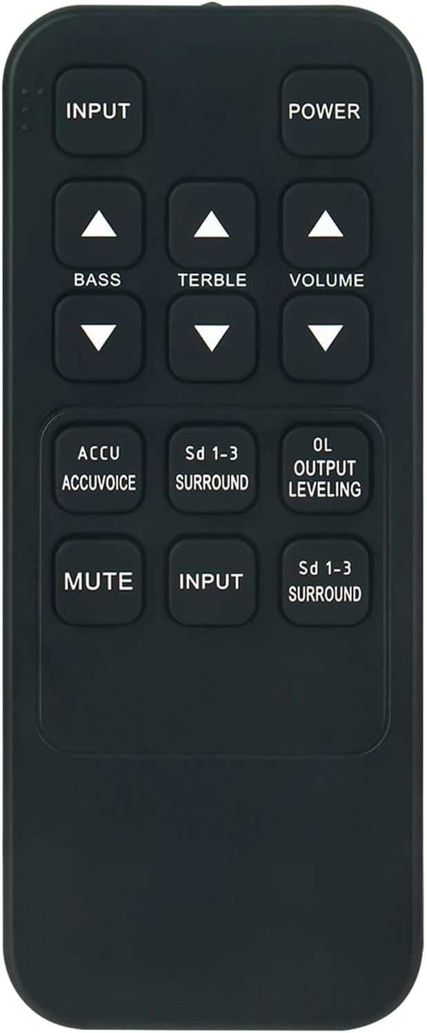 Replace Remote Compatible for ZVOX Omni Remote Control, Works for Platinum Series 570/670/770, SoundBar SB380/SB400/SB500/SB700, SoundBase 330/350/440/450/220/320/420/555/580, AV200/205 TV Speaker