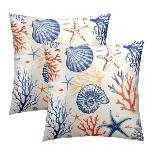 Nautical Coastal Throw Pillow Covers