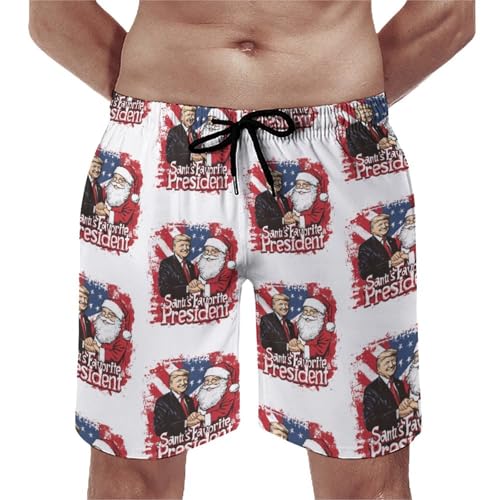 Trump Men's Swim Trunks Printed Beach Shorts for Men Summer Beach Shorts 80s 90s