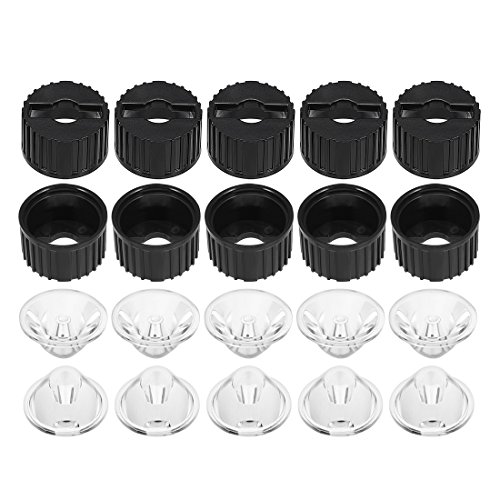 uxcell 10 pcs Led Lens 10 Degree with Black Holder for 1W 3W High Power LED Light