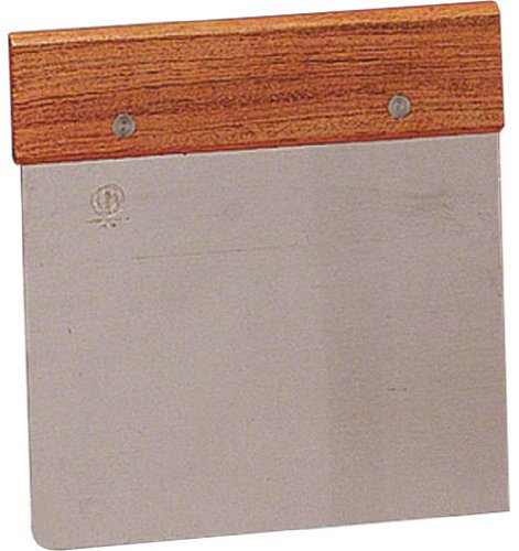 American Metalcraft 6" Stainless Steel Wood Handle Dough Scraper,Silver