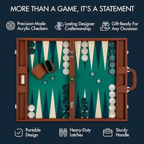 Set de Backgammon 19 Pulgadas Premium para Adultos miniatura 4