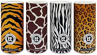 Traveling Tissues Animal Prints Round Box Facial Tissue Tubes - 4 Pack, 50