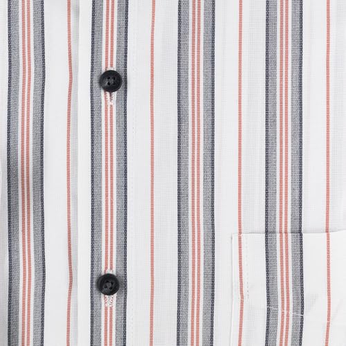 Image of 7-DAYS Men's Premium Striped Shirt - 100% Cotton, Tailored Fit (Between Slim & Regular), Full Sleeve, with Pocket - Smart Office & Casual Look