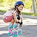 Xino Sports Kids Rainbow Roller Skates for Girls & Boys - Adjustable Rollerskates with LED Illuminating Light Up Wheels - Youth Roller Skates for Indoors & Outdoors