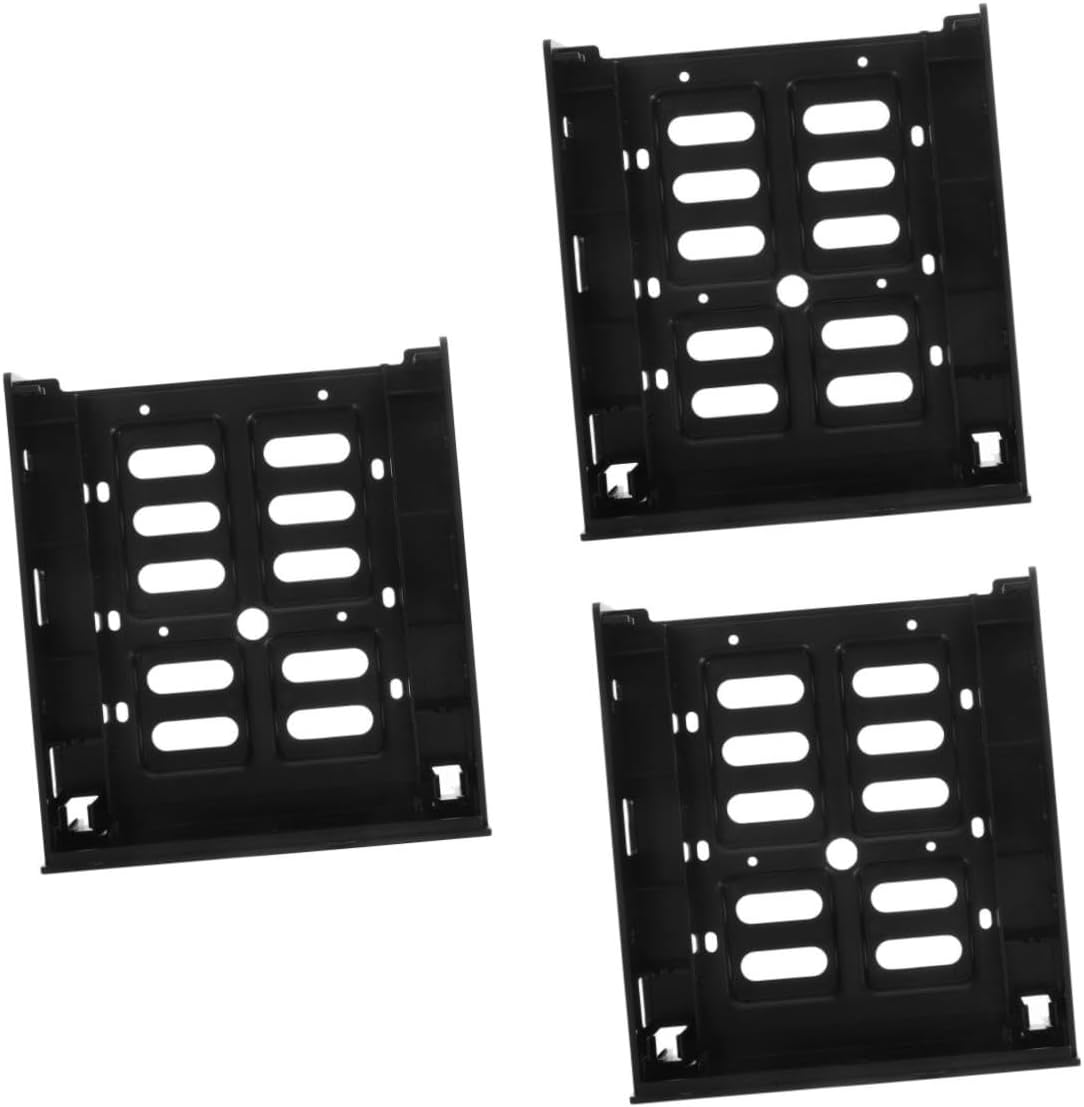 TEHAUX 3pcs 5.25 Inch to 3.5 Inch Hard Drive Adapter Ssd Mounting Bracket Easy Install for Pc