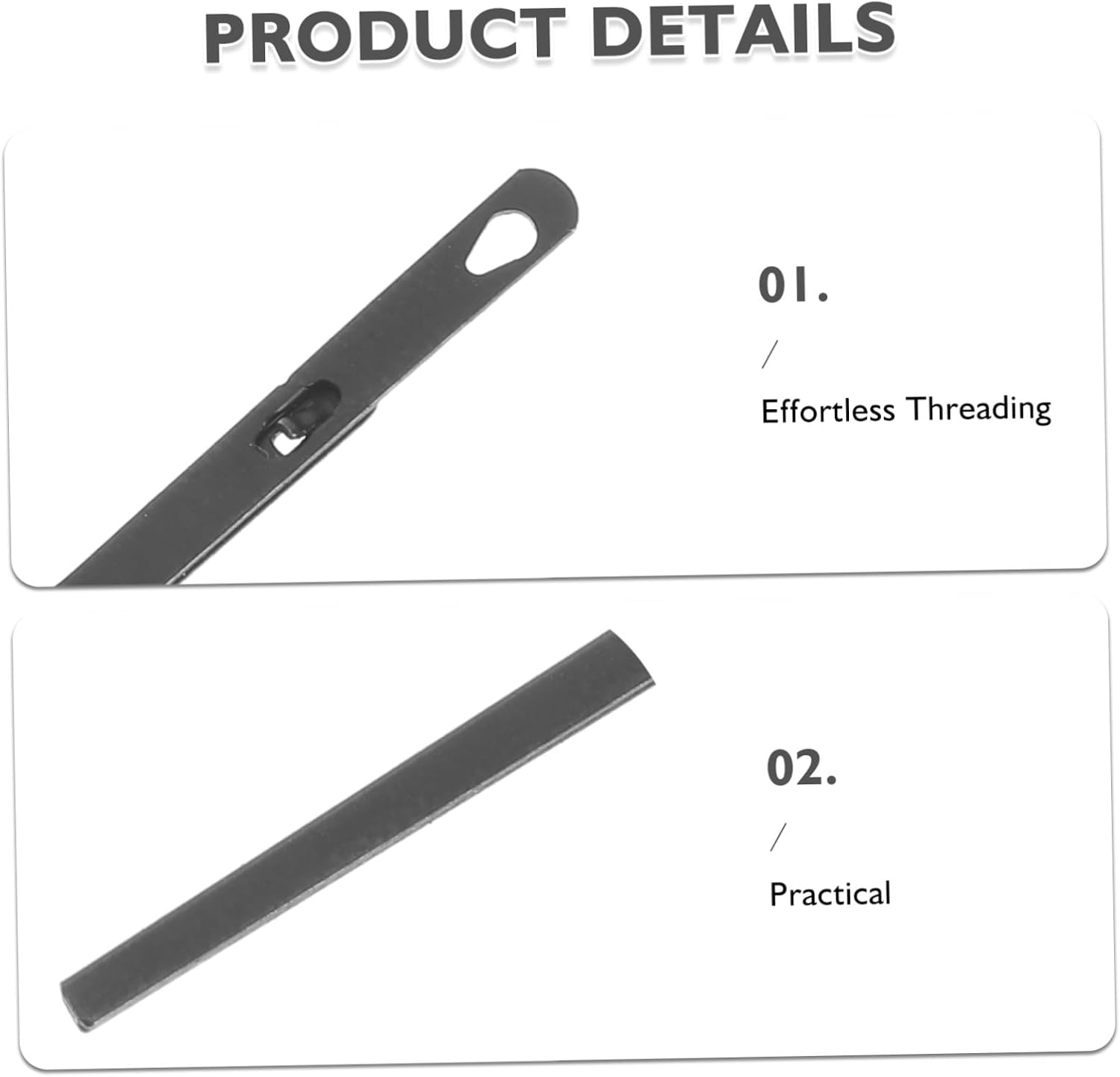 MAGICLULU 3pcs Heavy Duty Metal Leathercraft Lacing Needles for Hand Stitching Waxed Thread and Leather Cord, Superior Strength Sewing Tool for DIY Enthusiasts and Beginners in Leathercraft