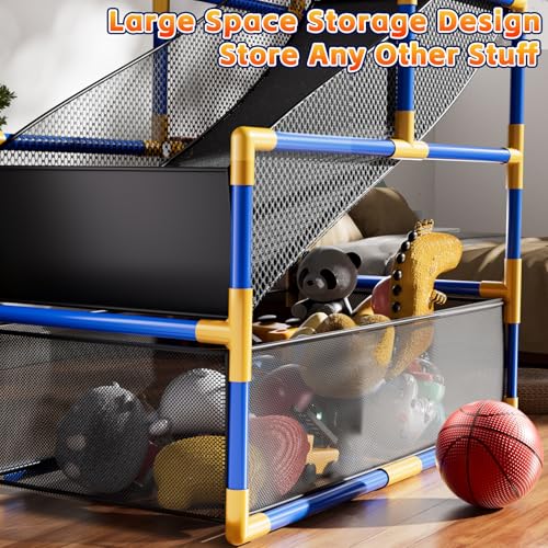Kids Arcade Basketball Game Set with 4 Balls and Air Pump, Indoor Outdoor Basketball Hoop Sports Toy Gifts for Kids Boys Girls 3-12 Years Old, Ideal for Competition and Carnival Party Games - Image 5