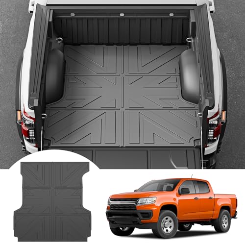 JTYZSM Truck Bed Mat for 2015-2022 Chevy Colorado/GMC Canyon 5FT Bed Liner All Weather Protection TPE Bed Cargo Mat Rear Trunk Mat for 15-22 Chevrolet Colorado/GMC Canyon Pickup Accessories
