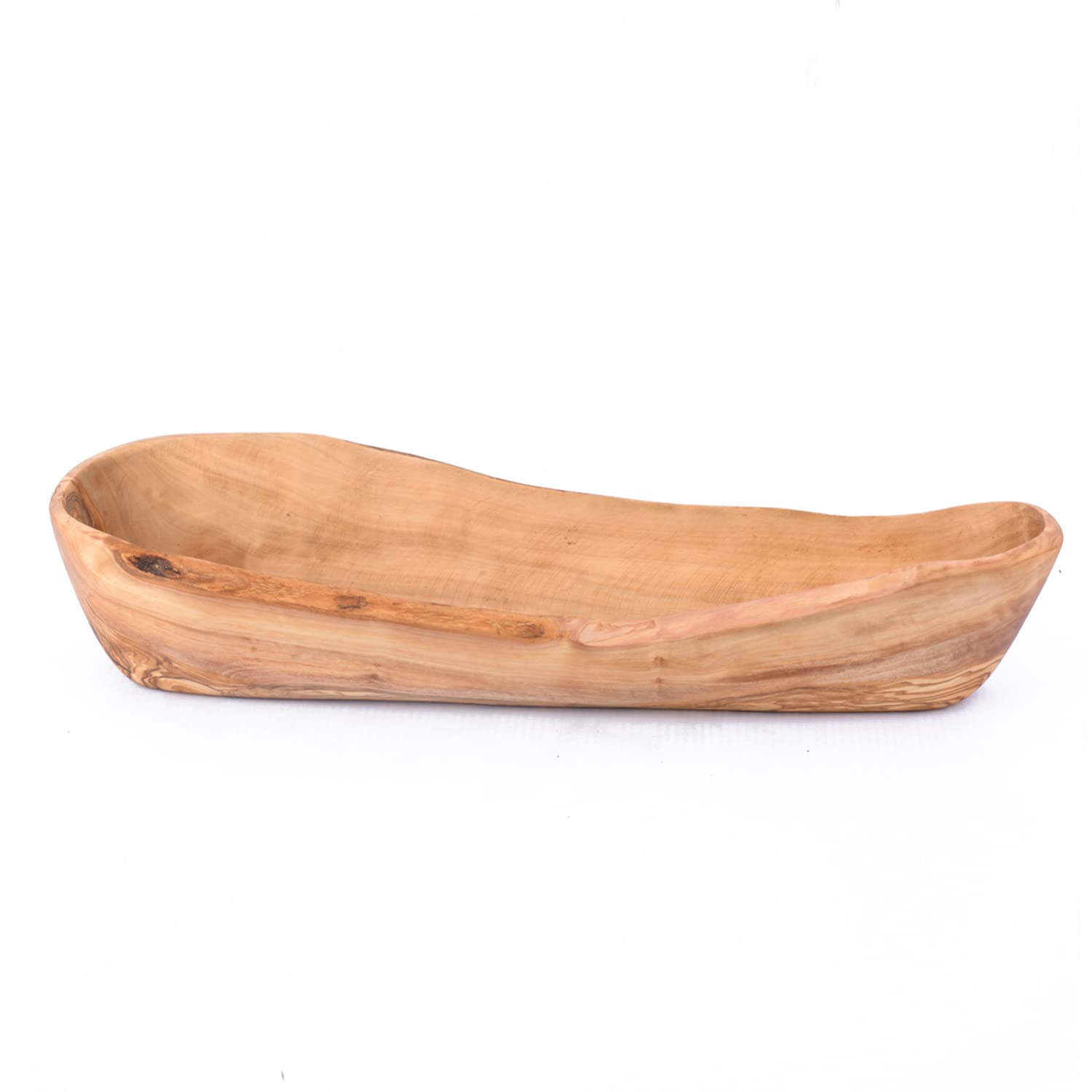 SOLTAKO Olivenholz-Schalen Set – 2 Stück, 30-35 Cm, Handgefertigt, Für Brot, Obst & Deko