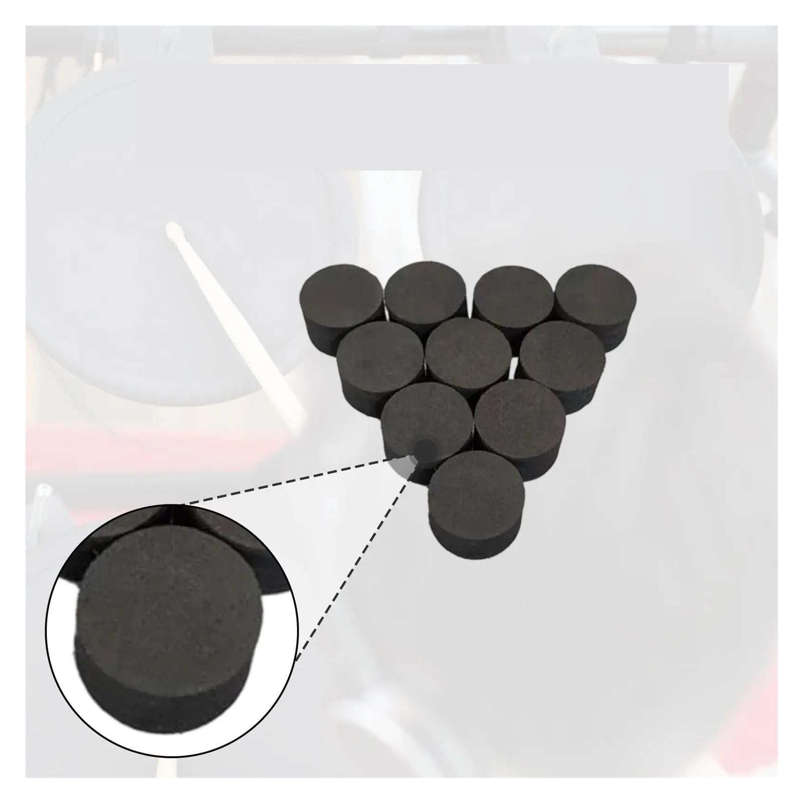 10 Stück Eponge Trigger Tambour Coussinet Adhésif