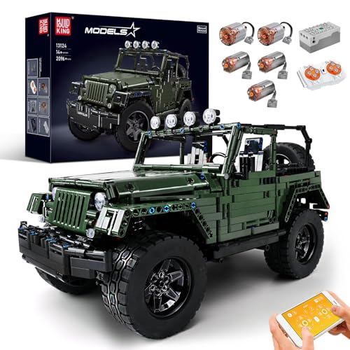 Mould King 13124D Technik Geländewagen Bausteine mit Motor, 2096 Teile APP...
