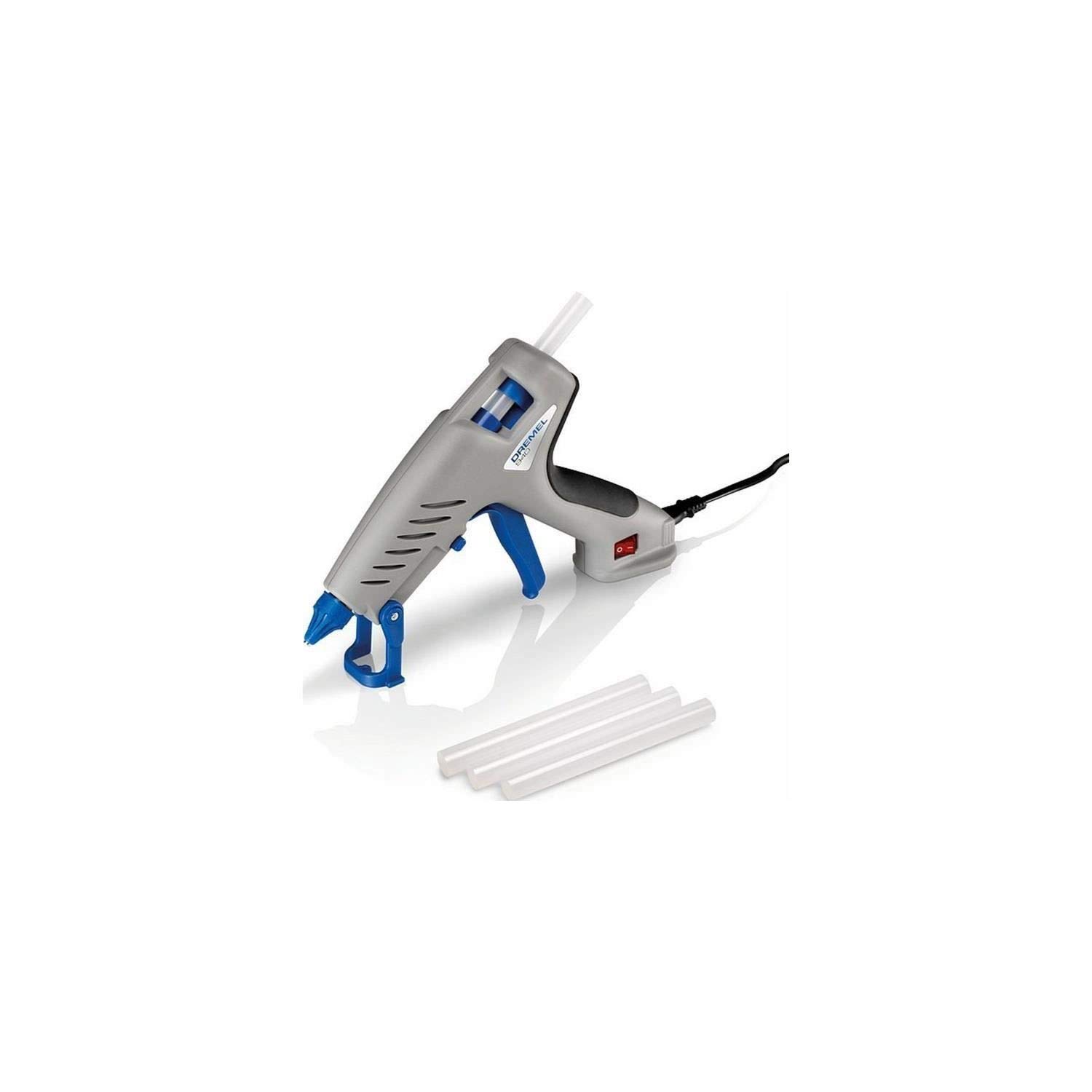 Dremel 940 Pistolet à Colle chaude pour Projets de Collage et Bricolage avec Haute Température de Chauffe 195°C et Cordon Amovible fourni avec 3 Batons de Colle 11mm