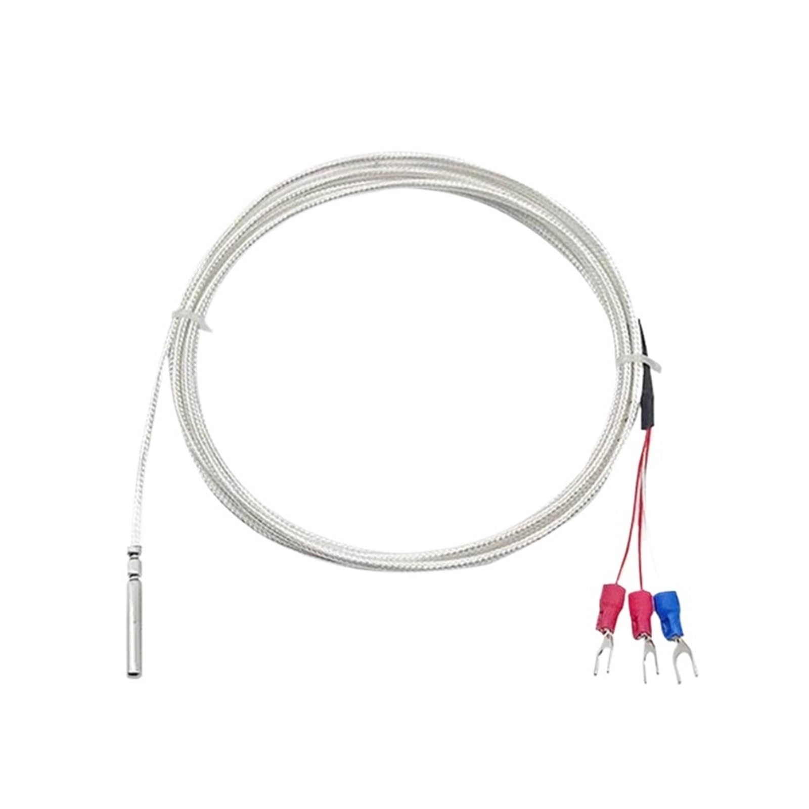 Sensor PT100 2M con cable de PTFE y ranura de rodillo en acero inoxidable 7