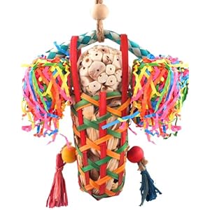 KATUMO Bird Toys Parakeet Toy Cockatiel Shredding Toys Conure Foraging Sola Toys for Conure Cockatiel Parakeet Lovebird Small to Medium Birds