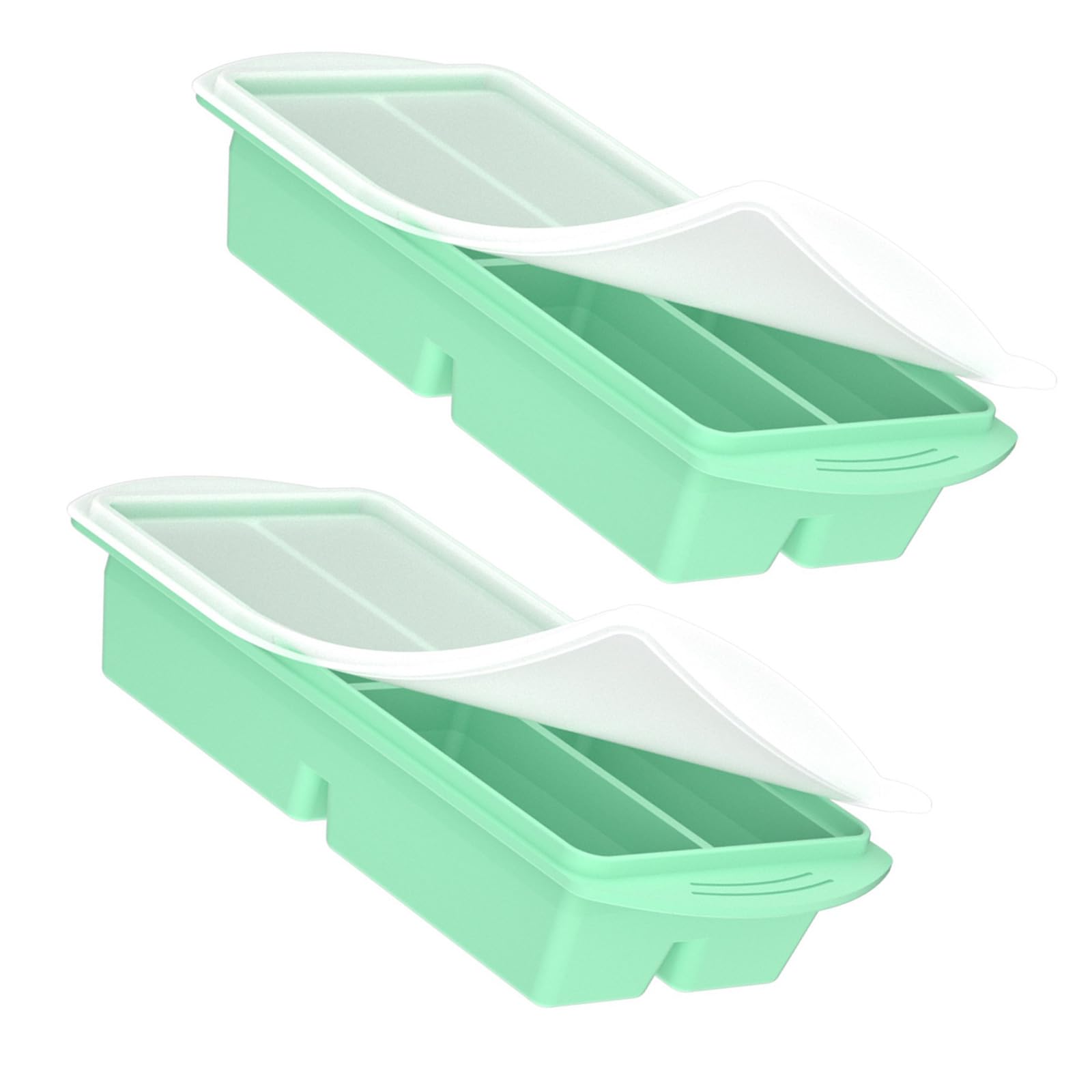 hogtnd Pack of 2 Stackable Large Ice Block Bowls with Protective Covers for Cooling Soups, Drinks and Purees Kitchen Club Drinks Ice Moulds