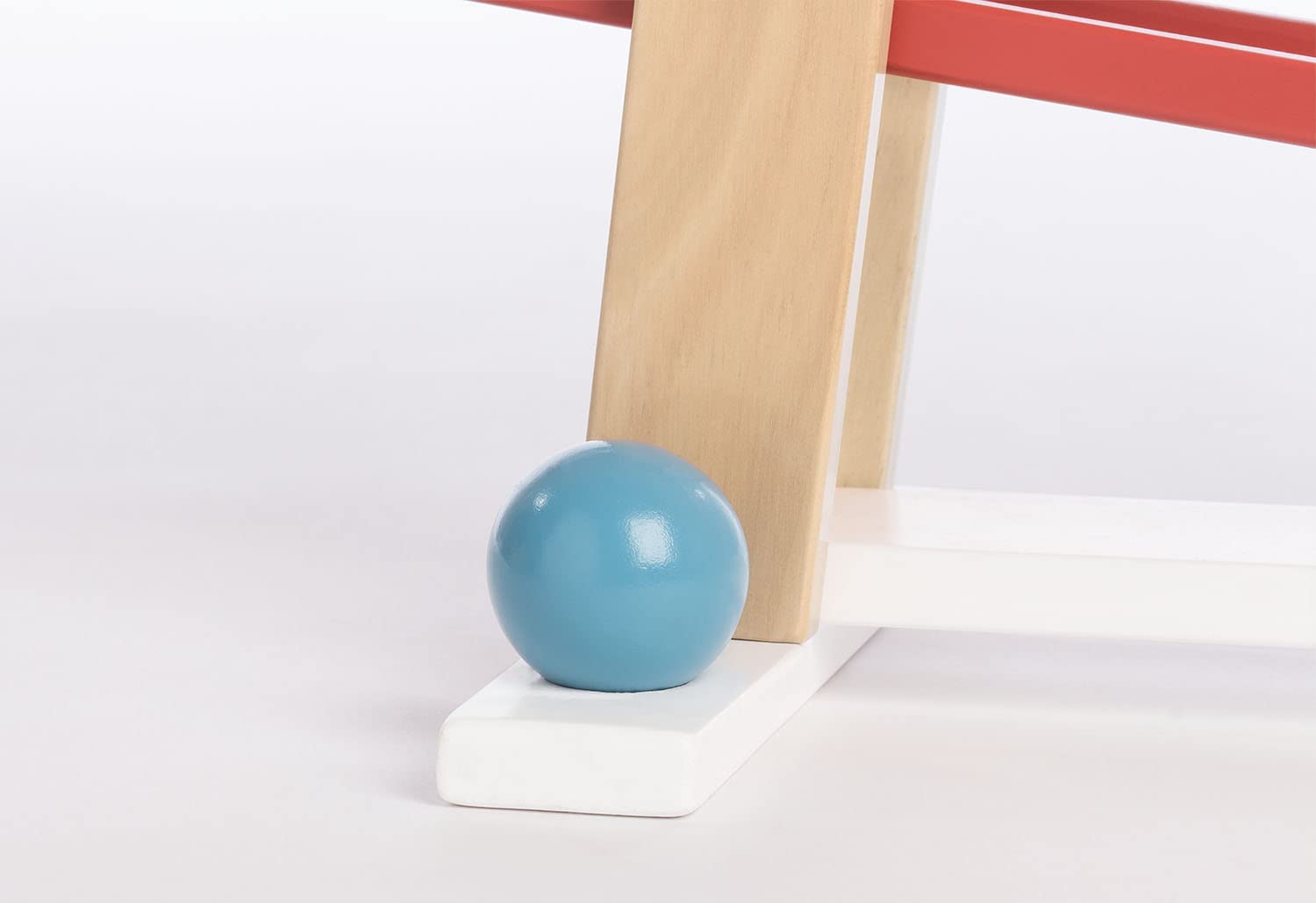 PINOLINO Regenbogen Kugelbahn Kuno, 8-teilig, aus Holz, L 68, B 25, H 56 cm, für Kinder von 3 – 6 Jahren
