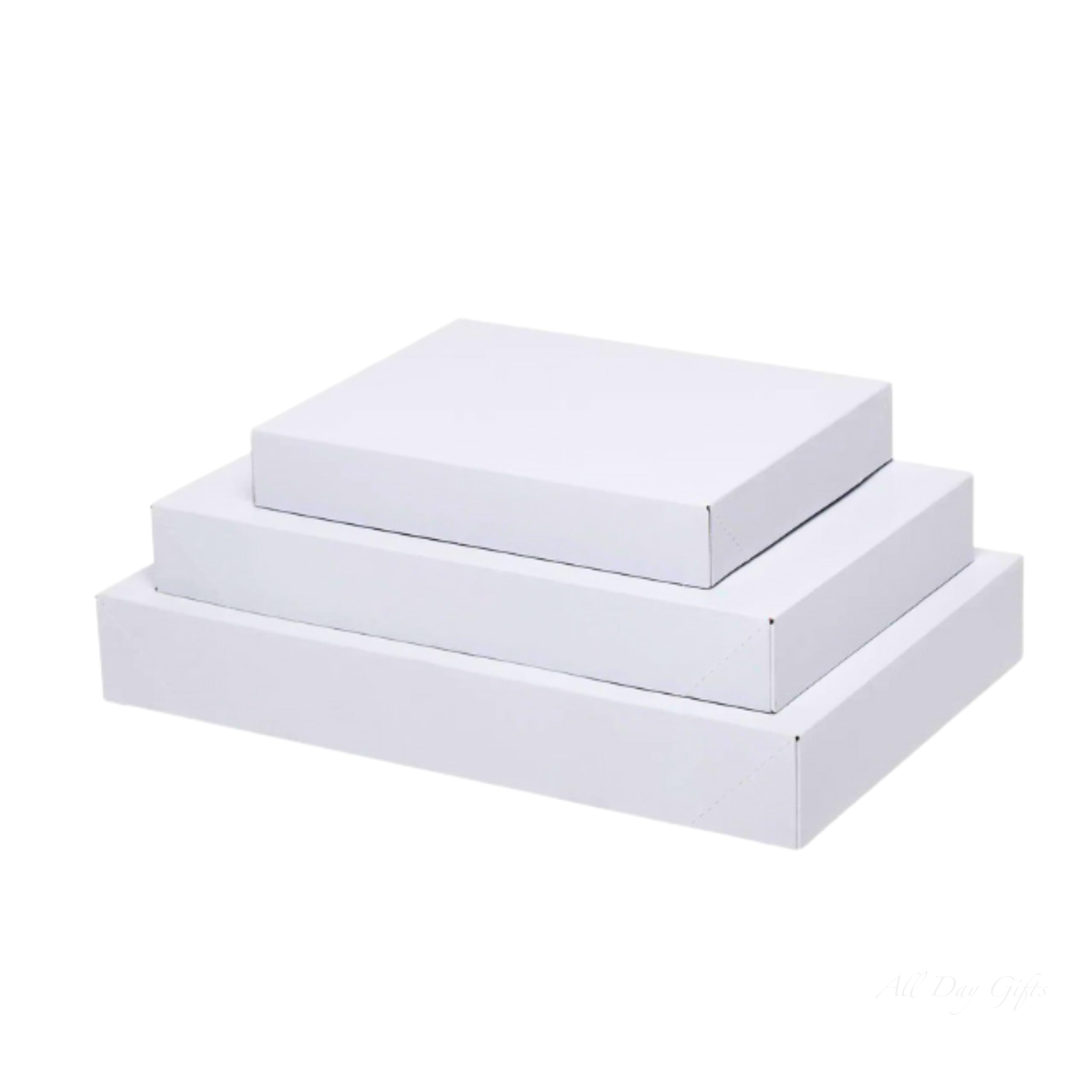 All Day Gifts 12-Pack White Gift Boxes with Lids – Multi-Pack Gift Wrap Boxes for Clothes, Apparel, Christmas and Birthdays, Assorted Sizes