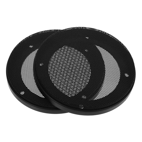 ANDRESLAD 2個 車用サブウーファーメッシュグリルカバー 丈夫な鉄製プラスチック製プロテクター ユニバーサル形スピーカーカバー 車内装飾と