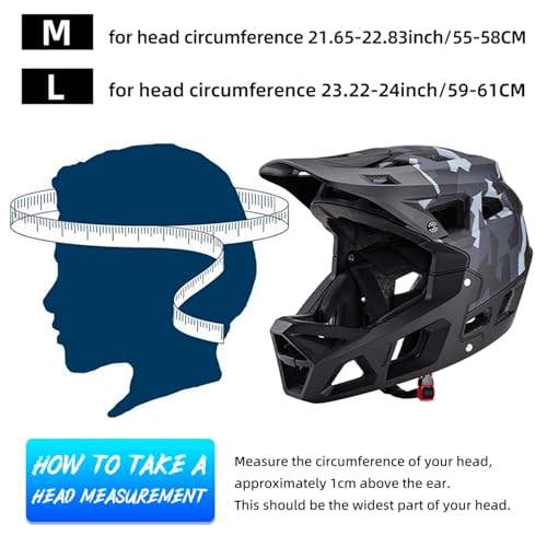 Casco integral de montaña Domary para ciclismo descenso con visera 2
