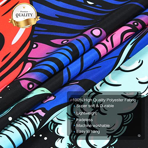 Uspring UKJJ-3727 Mushroom Tapestry Moon And Stars Tapestries Plants Tapestry Starry Night Sky Tapestry Monster Tapestry Wall Hanging thumb #4