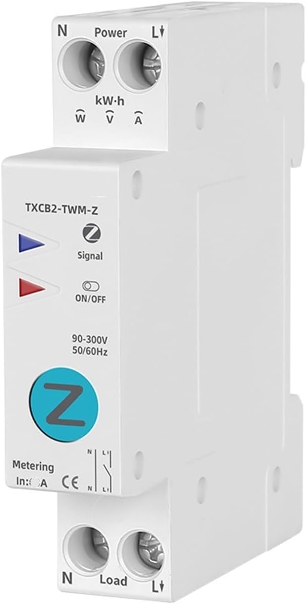 TXCB2-TWM-Z 63A Switching Energy Meter kilowatt Hour metering Monitoring Circuit Breaker Timer Relay Voltage Protection(20A)