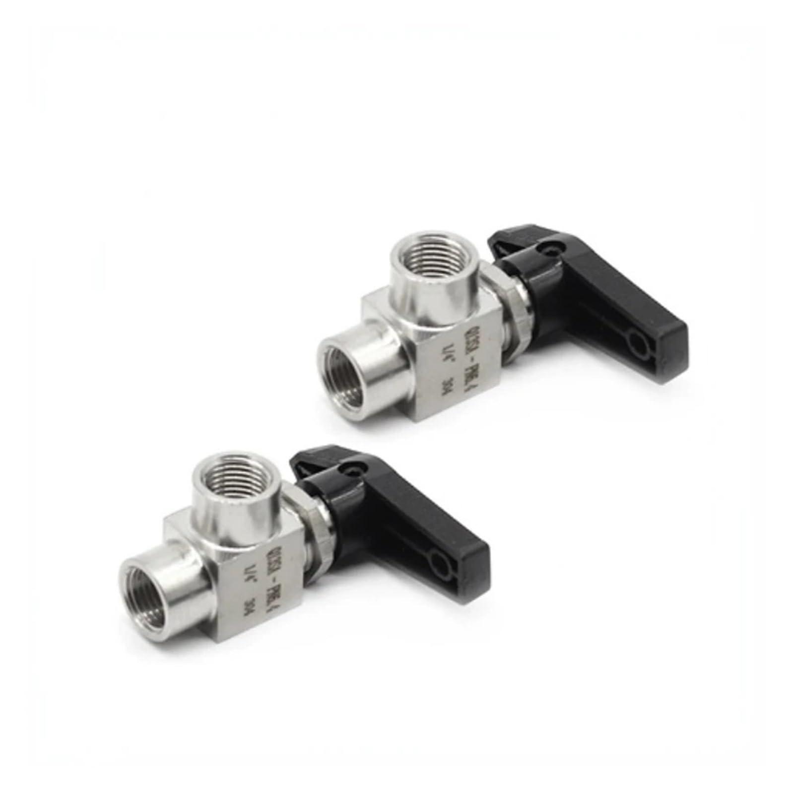 Válvula de bola de ángulo recto de 1/8", 1/4", 3/8" y 1/2" con rosca hembra G de acero inoxidable 304 de alta presión.(DN 15)