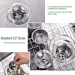 SCW 304" Stainless Steel Kitchen Sink West Coupling with Basket, Cap Under Round Size 4"in Fitting Made in India - 1