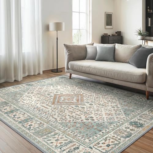 GENIMO Orientalisch Vintage Teppich Salbeigrün Waschbar 120x170 cm – Ansicht 7