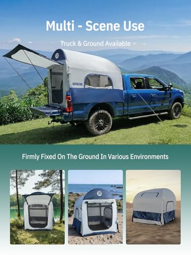 Image of Niphean Truck Bed Tent for Camping 5.5ft-8ft for 2+1 People, 2 Mins Setup | Inflatable Pickup Truck Tent, PU 3000mm Waterproof & High-Strength Windproof, Spacious Interior for Multi-Landscape