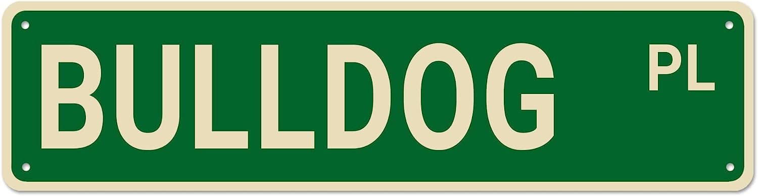 BULLDOG PL Vintage Tin Signs Art Plaque Aluminum for Bedroom Kitchen Garden Wall Bar Club Coffee Hanging Home Decor 4x16 Inch