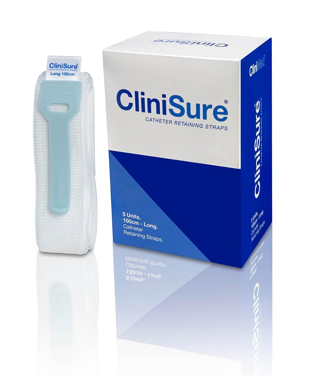 CliniSure Katheter-Haltegurt und Beinbeutelstütze, 100 cm, waschbar und wiederverwendbar, medizinischer Schlauchhalter mit rutschfestem Silikon, verstellbare bequeme Passform für Harnröhren- und