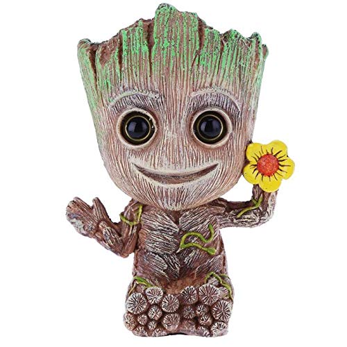 Mini árbol forma acuario pecera Groot decoración bomba de oxígeno aire bomba bomba bomba de aire aire bomba de accionamiento pecera juguete adorno acuario decoración (flor)