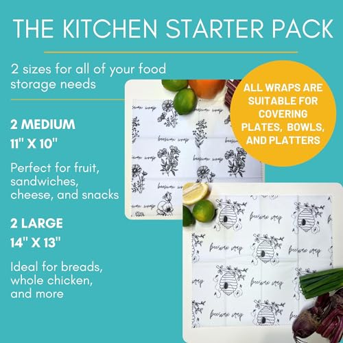 Glory-to-Glory-Beeswax-Wraps-For-Food-All-Natural-Beeswax-Wrap-4-Pack-Beeswax-Wraps-2L-2M-Reusable-beeswax-food-wrap-Use-as-sourdough-bread-bags-Fold-into-an-eco-friendly-bread-bag