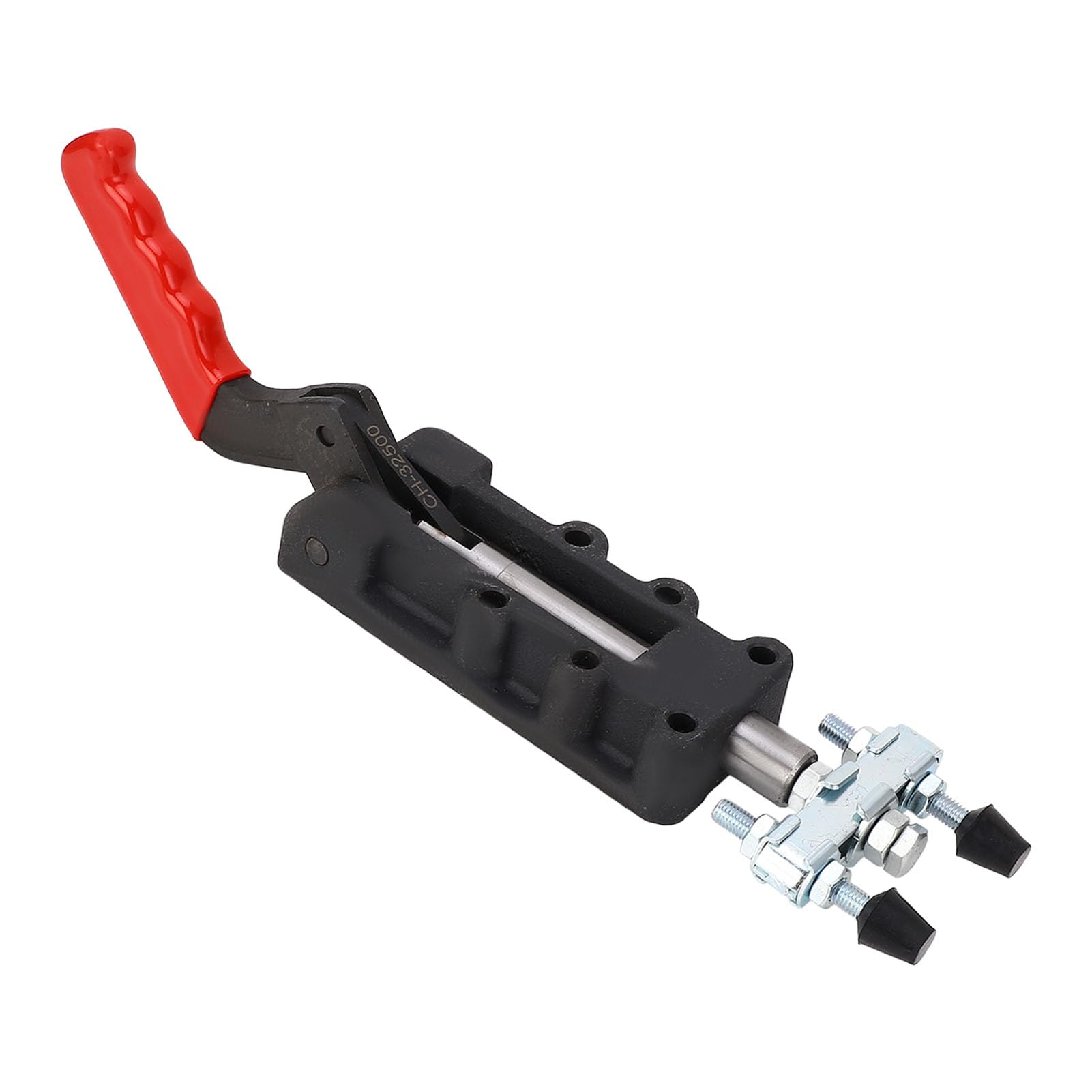 Generic Szybkozaciskowy Zacisk z podwójną głowicą, Zacisk do Spawania ze Stali Wysokowęglowej o Udźwigu 2500 KG, PIASTA 75 MM, Ergonomiczna Konstrukcja do zadań Produkcyjnych i Montażowych