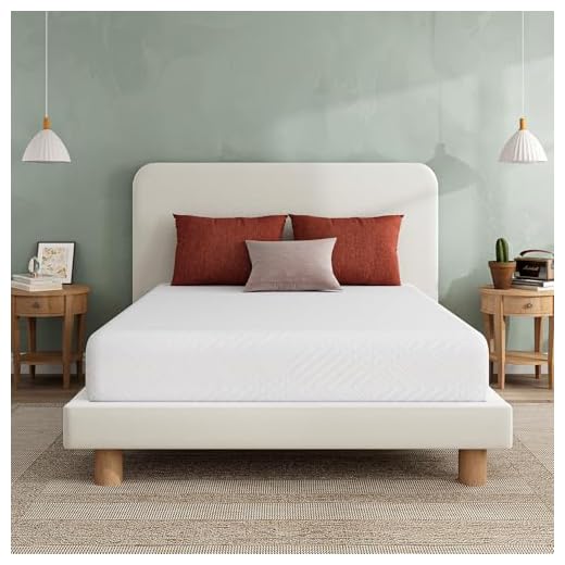EGO 8 Inch Twin Memory Foam Mattress - Green Tea & Cooling Gel, Medium Firm, CertiPUR-US Certified, for Kids & Bunk Beds, 38"x75", White