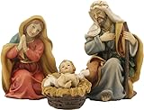 FADEDA 4 figuras orientales de la Sagrada Familia/Altura: 14 cm/Pintadas a mano/detalladas figuras de belén - Decoración de mesa de Navidad cuna Accesorios
