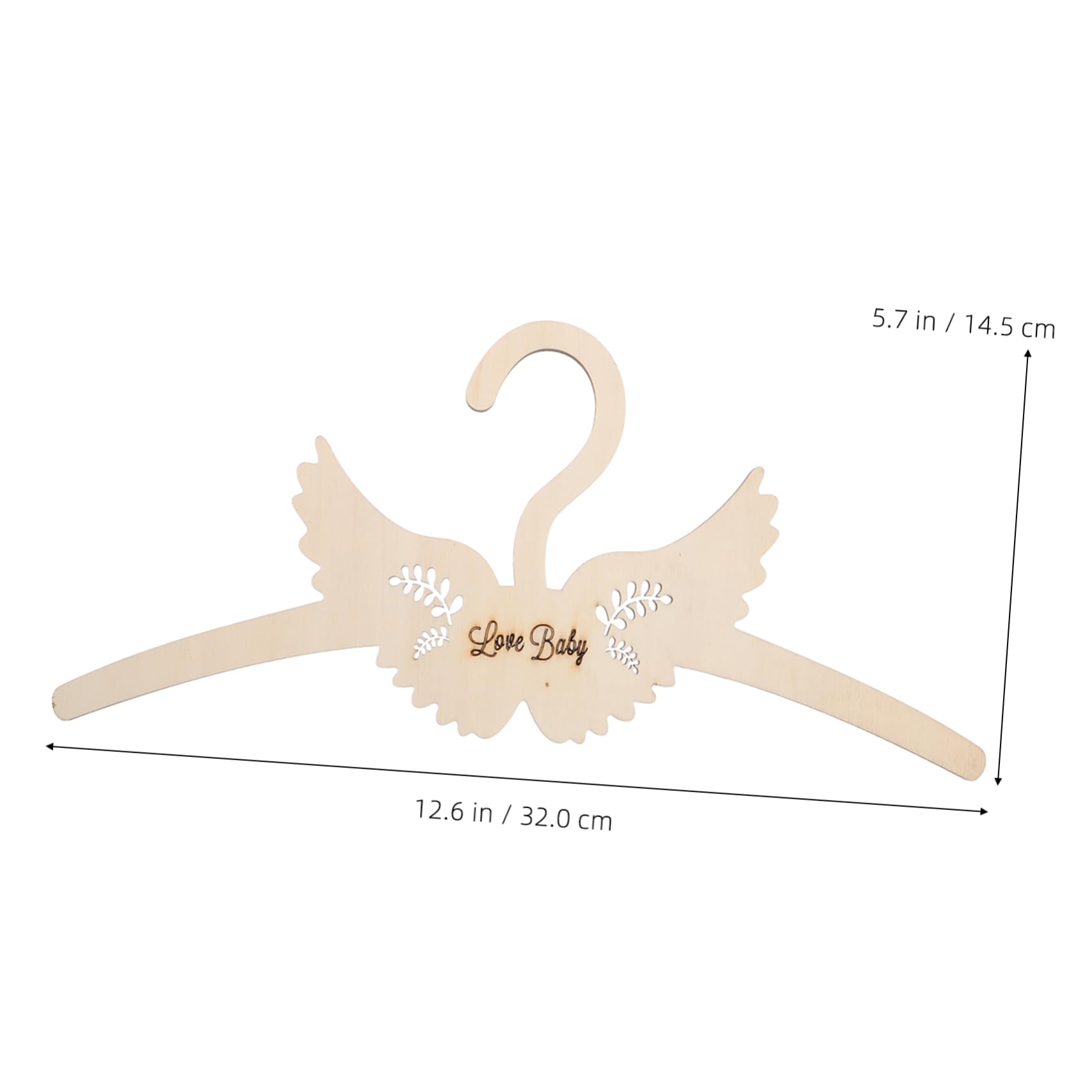 Yardwe Wooden Hangers with Angel Wings Design Versatile Clothes Hanger for Decor for Photo Shoots and Organizing Clothes Handmade Craftsmanship