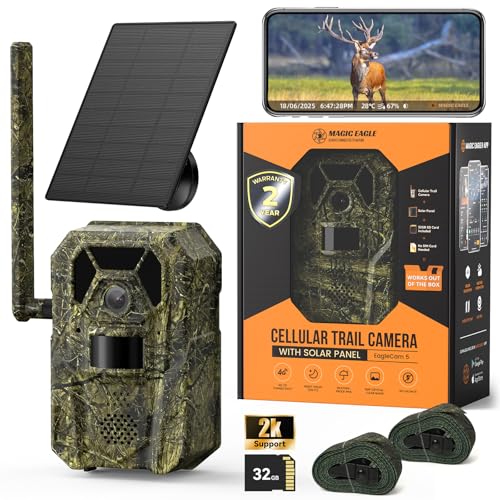 MagicEagle® Trail Camera 4G Cellular Trail Cameras 2K Audible...