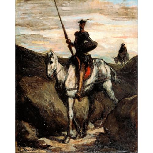 Don Quichotte Daumier tableau de caractère pour amateurs d'art noir